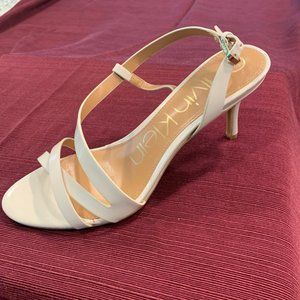 Calvin Klein cream patent leather heels- NEW
